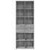 Aparador alto madera de ingeniería gris Sonoma 70x42,5x185