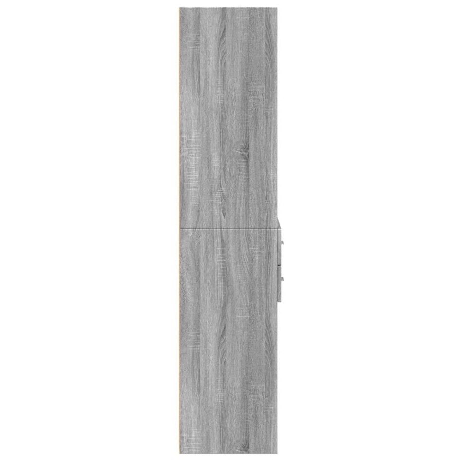Aparador alto madera de ingeniería gris Sonoma 70x42,5x185
