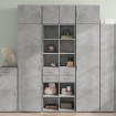 Aparador alto madera de ingeniería gris hormigón 70x42,5x185 cm