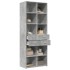 Aparador alto madera de ingeniería gris hormigón 70x42,5x185