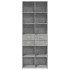 Aparador alto madera de ingeniería gris hormigón 70x42,5x185