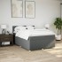 Cama box spring con colchón tela gris oscuro 140x190