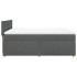 Cama box spring con colchón tela gris oscuro 140x190