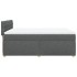 Cama box spring con colchón tela gris oscuro 140x190