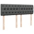 Cama box spring con colchón tela gris oscuro 140x190