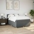Cama box spring con colchón tela gris oscuro 140x200
