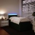 Cama box spring con colchón terciopelo verde oscuro 100x200