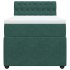 Cama box spring con colchón terciopelo verde oscuro 100x200