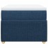 Cama box spring con colchón tela azul 90x190