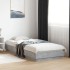 Estructura de cama con luces LED gris hormigón 90x200