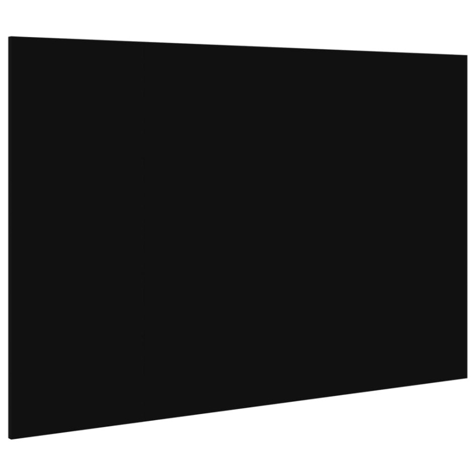 Cabecero de cama con mesitas madera de ingeniería negro 160