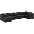 Set de muebles de jardín y cojines 7 pzas ratán sintético