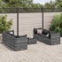Set de muebles de jardín 7 pzas y cojines ratán sintético