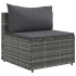 Set de muebles de jardín 7 pzas y cojines ratán sintético