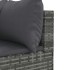 Set de muebles de jardín 7 pzas y cojines ratán sintético