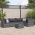 Set de muebles de jardín 6 pzas y cojines ratán sintético