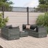 Set de muebles de jardín 6 pzas y cojines ratán sintético