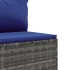 Set de muebles de jardín 5 pzas y cojines ratán sintético