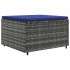 Set de muebles de jardín 7 pzas y cojines ratán sintético