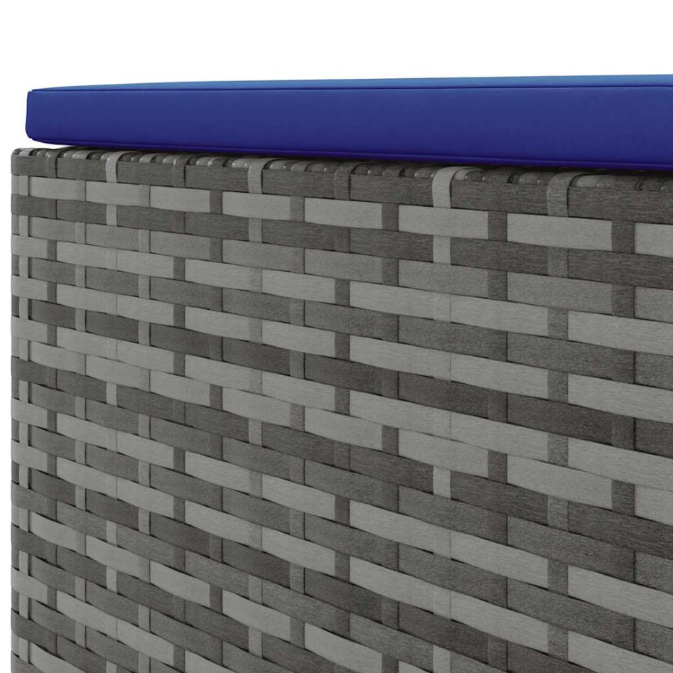 Set de muebles de jardín 7 pzas y cojines ratán sintético