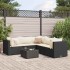 Set muebles de jardín 6 piezas y cojines ratán sintético