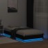 Estructura de cama con luces LED negro 90x190
