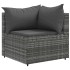 Set de muebles de jardín 6 pzas y cojines ratán sintético