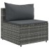 Set de muebles de jardín 6 pzas y cojines ratán sintético