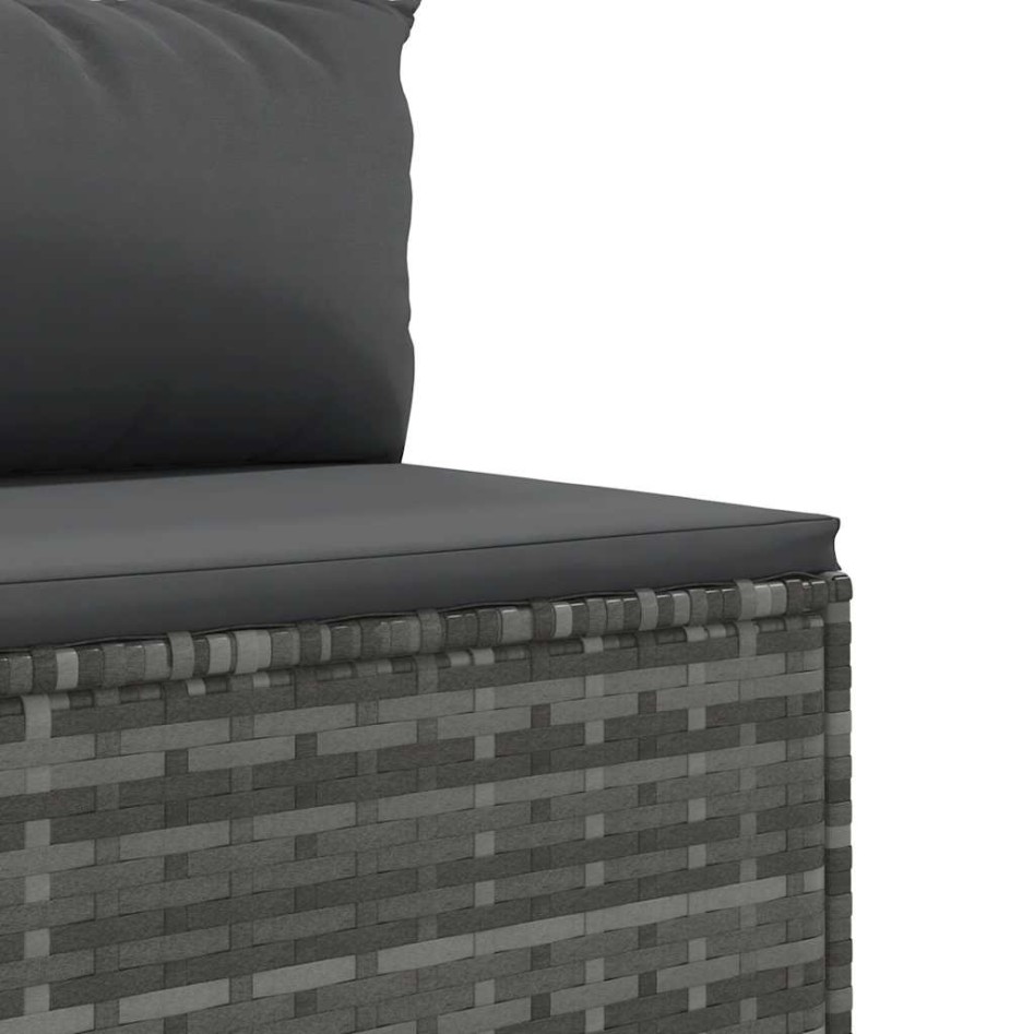 Set de muebles de jardín 6 pzas y cojines ratán sintético