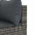 Set de muebles de jardín 6 pzas y cojines ratán sintético