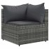 Set de muebles de jardín 5 pzas y cojines ratán sintético