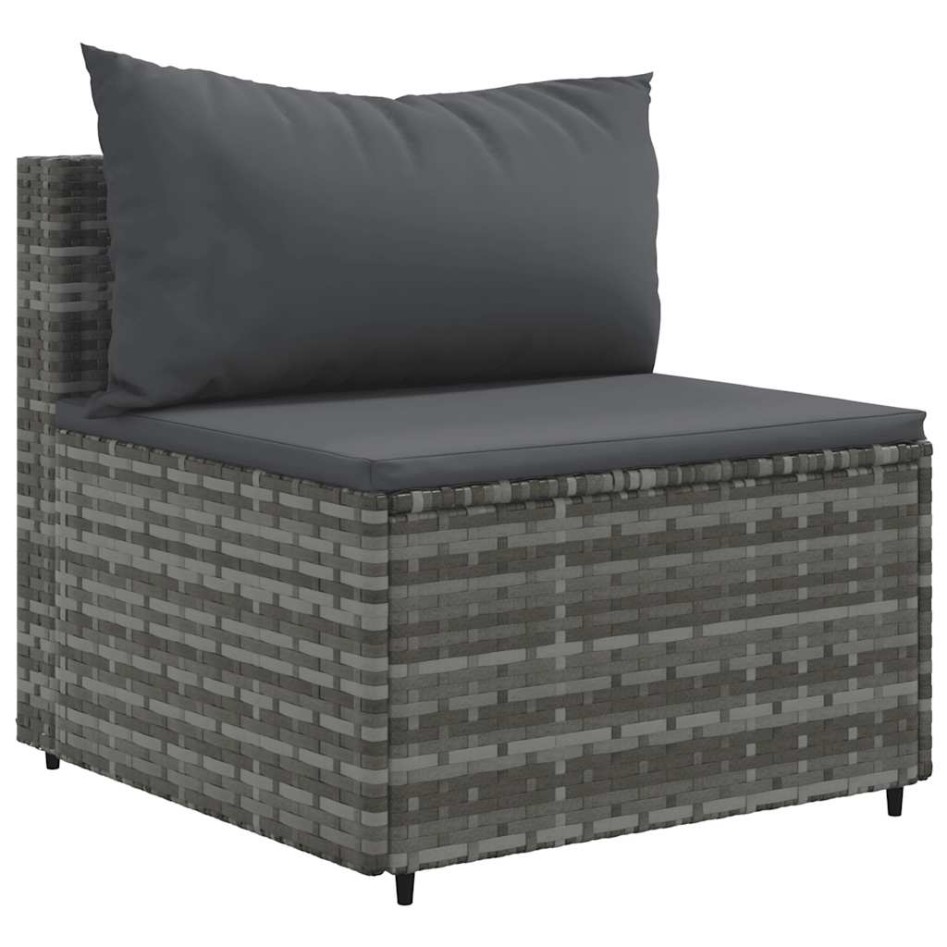 Set de muebles de jardín 5 pzas y cojines ratán sintético