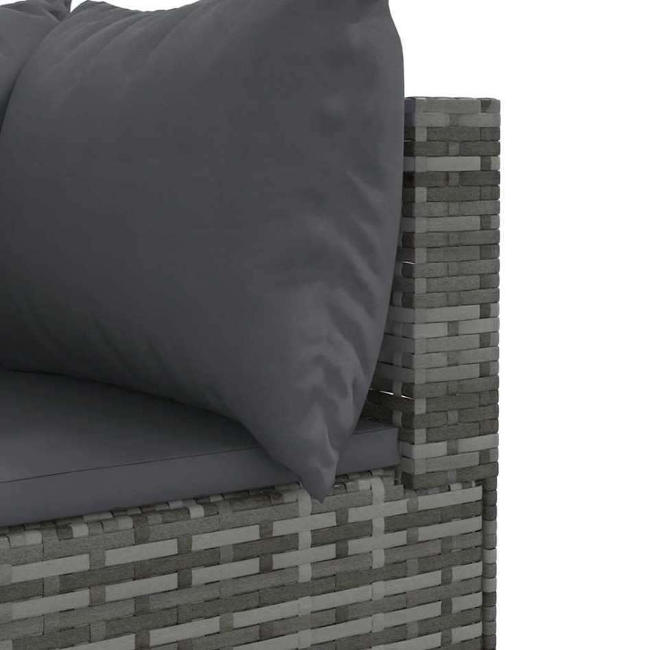 Set de muebles de jardín 5 pzas y cojines ratán sintético