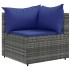 Set de muebles de jardín 6 pzas y cojines ratán sintético