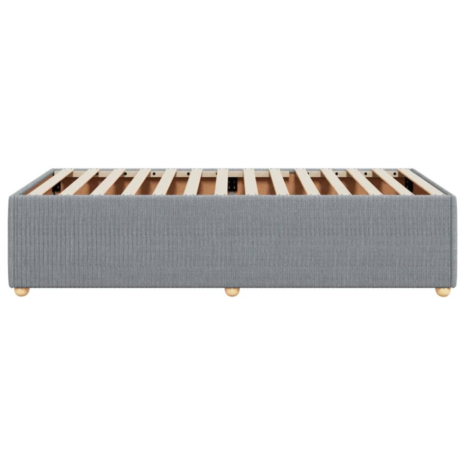 Estructura de cama sin colchón tela gris claro 90x190