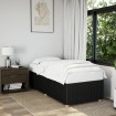 Estructura de cama sin colchón tela negro 90x190 cm