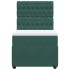 Cama box spring con colchón terciopelo verde oscuro 100x200