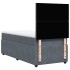 Cama box spring con colchón terciopelo gris oscuro 90x200