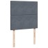 Cama box spring con colchón terciopelo gris oscuro 90x200