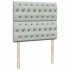 Cama box spring con colchón terciopelo gris claro 120x190