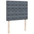 Cama box spring con colchón terciopelo gris oscuro 120x190