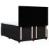 Cama box spring con colchón terciopelo negro 140x190