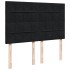 Cama box spring con colchón terciopelo negro 140x190