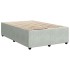 Cama box spring con colchón terciopelo gris claro 120x190