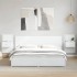 Cabecero de cama con mesitas madera de ingeniería blanco 200