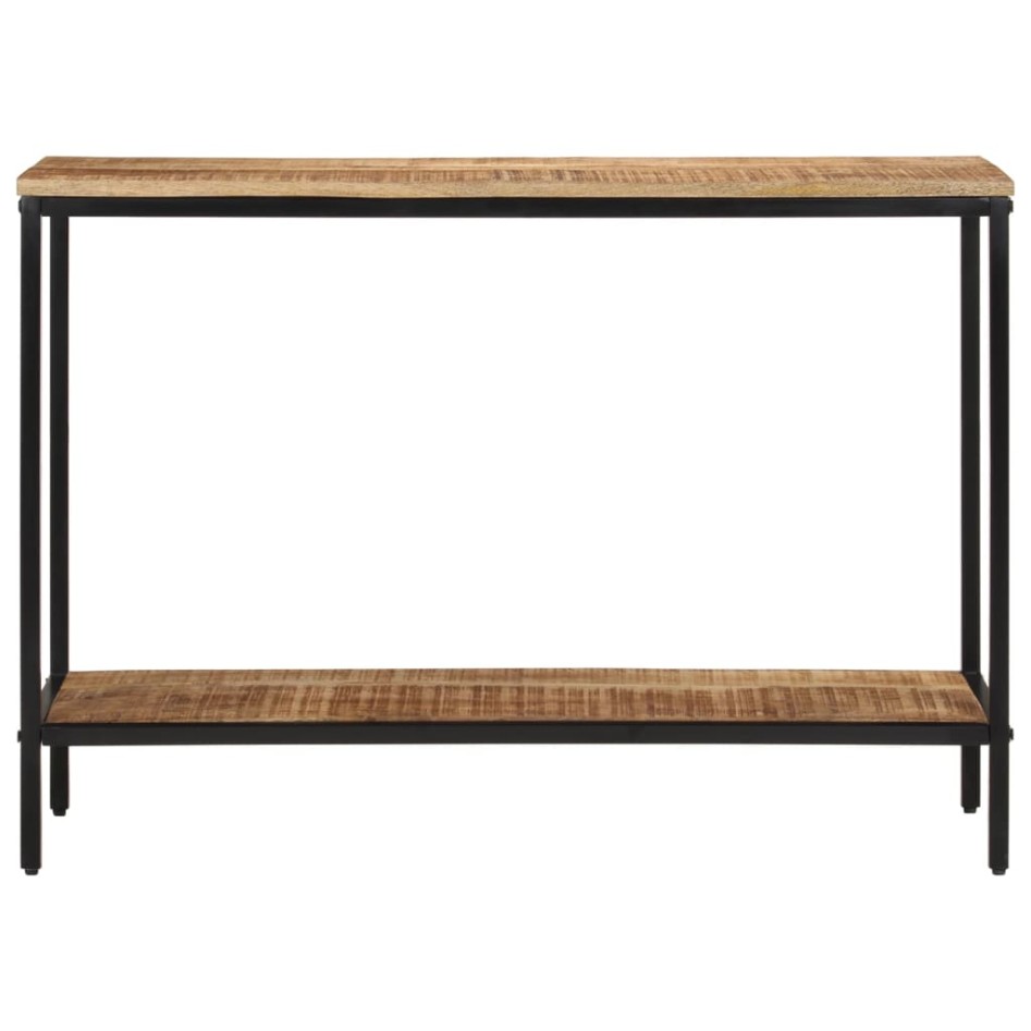 Mesa consola madera maciza de mango rugosa 100x35x70