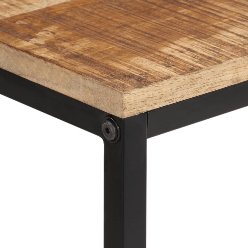 Mesa consola madera maciza de mango rugosa 100x35x70