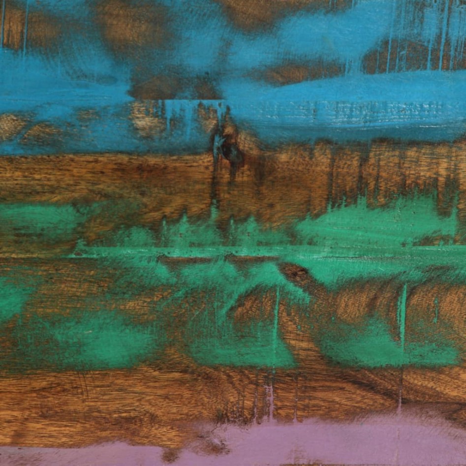 Mesa de centro de madera maciza de acacia 100x55x40