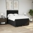 Cama box spring con colchón tela negro 140x200