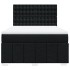 Cama box spring con colchón tela negro 140x200